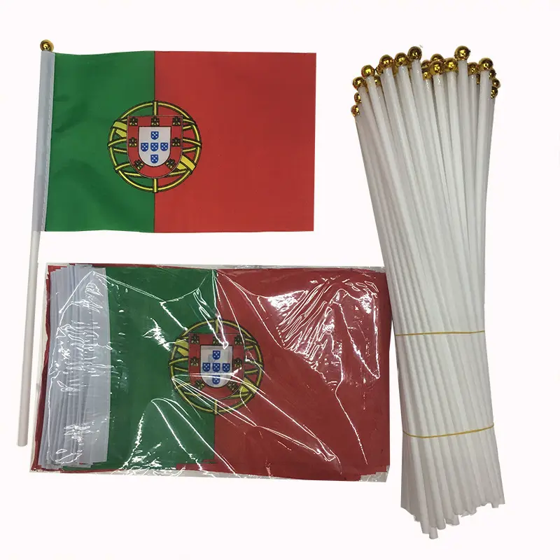 Großhandel günstiger Preis portugiesische portugiesische Handflaggen