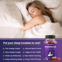 Gummies Xanadu pour le sommeil avec 5 ou 10 mg de mélatonine, pour s'endormir rapidement et bien dormir longtemps, aide au sommeil nocturne, mélatonine, marque/arôme OEM