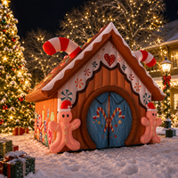 Maison de Noël gonflable en PVC personnalisée, imperméable, pour événements de Noël en extérieur