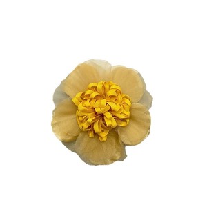 Fleur en tissu style printemps 7CM, artisanat manuel, accessoires pour cheveux et vêtements - Product Image 5