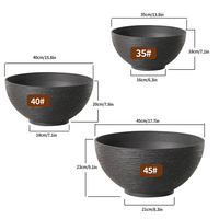 Usine directement vente robuste en plastique résine bol planteur pot pierre-comme lotus pots de fleurs pour intérieur extérieur maison plantes