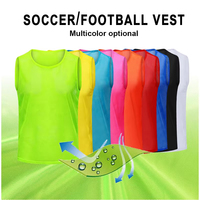 Vestes de football légères de couleur unie en gros, maillot de football, gilets d'entraînement de football pour enfants et adultes
