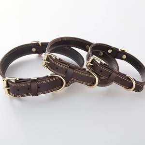 SinSky, nuevo diseño, accesorios para mascotas, logotipo personalizado, <span class=keywords><strong>Collar</strong></span> de cuero para perros, venta al por mayor, <span class=keywords><strong>Collar</strong></span> de cuero genuino para perros - Product Image 2