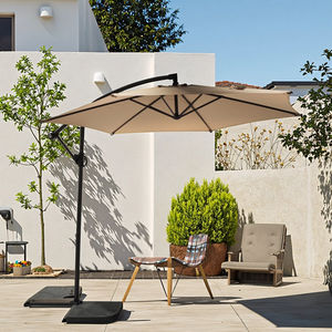 Sombrilla de Playa y Jardín Plegable y Reclinable Ajustable de 2.7m, Moderna, para Exteriores, con Tela de Poliéster de 170g, Estructura de Acero <span class=keywords><strong>Beautyhouse</strong></span> - Product Image 1