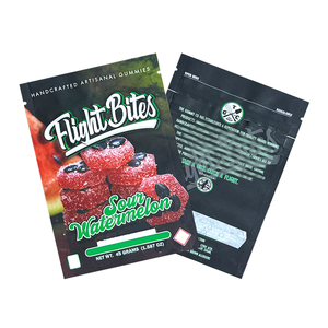 Bolsas de Mylar Cali de 3.5g con Cierre Hermético, a Prueba de Olores, de Aluminio, con Forma Especial y Corte Personalizado, para Dulces Comestibles y Gomitas - Product Image 1