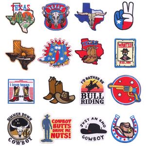 Patchs brodés thermocollants personnalisés avec logo pour casquettes de camionneur, vêtements et sacs – Motifs Western Cowboys et Cowgirls - Product Image 3
