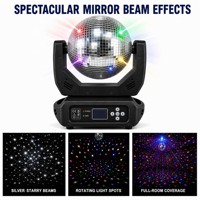 Lumière de scène à tête mobile DMX512 de 25 cm pour boule disco, idéale pour boîte de nuit, fête, mariage, église, DJ, club 540 °   Pan 180 °   Inclinaison