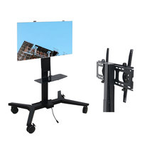 Support TV moderne électrique réglable chariot de chariot TV en métal avec roues pour chambre à coucher bureau salon meubles supports TV et chariots