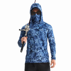 Custom Lightweight Quick Dry Breathable Uv Upf 50+ Mens Fishing Shirt Fish Wear <b>Hoodie</b> Camo Sportswear Digital Print 80 Grams - Product Image 1