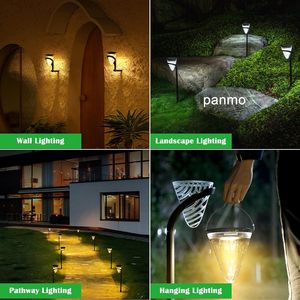 Lámpara LED Decorativa para Jardín 3 en 1, Lámpara de Camino para Exteriores, IP65 Impermeable, de Pared, con Energía Solar, para Caminos, Patios y Jardinería - Product Image 5