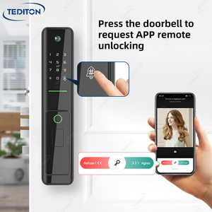 Tediton görüntülü kapı telefonu interkom akıllı kilitler uyumlu akıllı kilitler parmak izi Smartlock Tuya akıllı kapı - Product Image 3