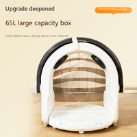 Vente flash : Sèche-cheveux automatique pliable pour animaux de compagnie, chats et chiens, 65L, charge silencieuse, température constante intelligente, protection contre la surchauffe