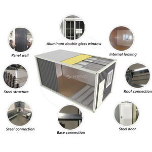 <span class=keywords><strong>Garage</strong></span> modulaire préfabriqué portable de 20 pieds au design moderne pour voitures, utilisation extérieure, fabriqué en panneaux sandwich - Product Image 6