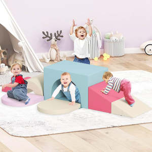 Juego de 7 Bloques de Espuma Suave para Escalar para Bebés y Niños Pequeños, con Cubierta Extraíble de Cuero PU para Área de Juegos Interior - Product Image 4