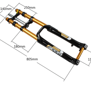 โช้คอัพหน้าโช้คสำหรับจักรยานชิ้นส่วนจักรยานไฟฟ้าซูม680DH ตะเกียบหน้า - Product Image 2