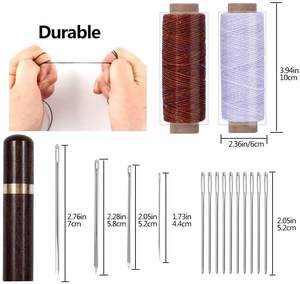 <b>Leather</b> Craft <b>Tool</b> Set With Pliers Needle Thread Spools Stainless Steel Hand <b>Tools</b> For DIY Crafts - Product Image 3
