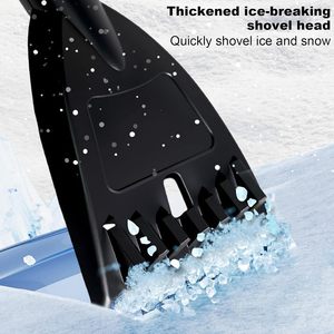 Grattoir à glace pour <span class=keywords><strong>pare</strong></span>-<span class=keywords><strong>brise</strong></span> de voiture fenêtres poignée en plastique renforcé résistant côté burin pour côté griffe de <span class=keywords><strong>givre</strong></span> pour morceaux glacés - Product Image 2