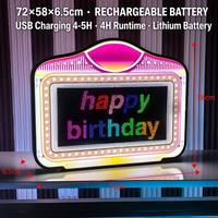 Katlanabilir LED El Ekranı İşareti Özel Logo Programlanabilir Kayan Reklam Panosu Gece Kulübü Bar Şişe Servisi Sunum Cihazı El Panosu