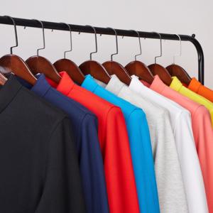 Alta calidad a granel Etiqueta de seda de hielo contraste Color manga completa para hombres Stand Collar Polo camisa manga larga T-shi - Product Image 1