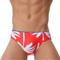 Slip de bain triangle personnalisé pour homme, imprimé numérique, en Spandex/Polyester respirant, tissu 200g, découpe automatisée, 1 pièce