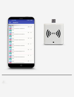 Frosted Shell UHF OTG Reader 860-960Mhz Tipo-C Interfaz Rfid Reader Lector de teléfono de mano con APK,SDK