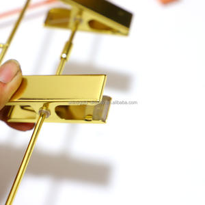 <span class=keywords><strong>Perchero</strong></span> de Metal para pantalones de niños y adultos, Clip extraíble, ropa interior, colgador de tienda de ropa, nórdico, dorado - Product Image 5