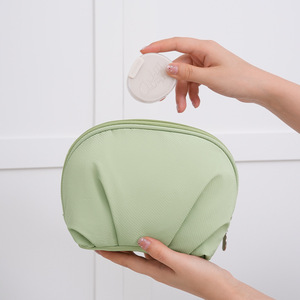 Beilian Half Circle <b>Makeup</b> Bag Medium Size Portable Travel Cosmetic Storage <b>Case</b> For Skincare And Beauty Products - Product Image 2