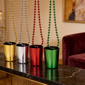 Electroplated Beaded Shot Glass Mini Bullet <b>Cup</b> For Party Bar Use 5.2x4.7cm Indoor Decor - Product Image 1
