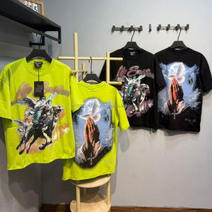MIXED EMOTIONS Wholesale Top Quality Heavyweight 100% Cotton Tee <b>Shirt</b> Streetwear Graphic Printed Oversized <b>T</b>-<b>Shirts</b> for Men - Product Image 1