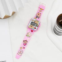 Montre électronique LED de dessin animé à logo personnalisé d'usine 2025, montre numérique pour enfants, montre de sport pour garçons et filles