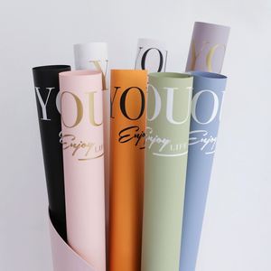 กระดาษห่อดอกไม้พลาสติกกันน้ำลาย Jane Eyre ขนาด 58*58 ซม. 20 ชิ้น/ถุง หลายสีให้เลือก ขายดี สำหรับร้านดอกไม้ - Product Image 3