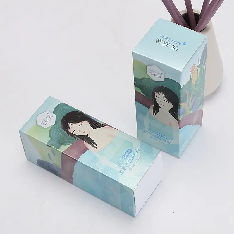 Cosmetics Carton Manufacturers Customized Design Skincare Products Packaging Box Nano Uv Printing