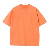T-shirt SHINBENE 270G en coton épais à manches courtes, délavé, coupe décontractée, style rétro streetwear, respirant, unisexe