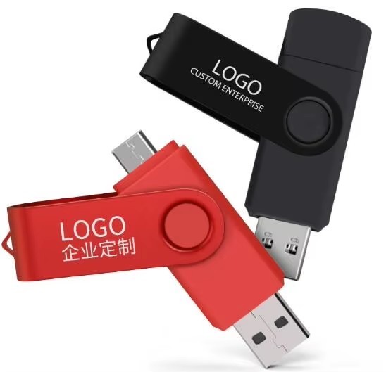 Factory Wholesale New Type C USB 2.0 Swivel Flash Drive 32GB/64GB/128GB Plastic High Speed Mobile Phone 4GB 8GB Memory Stick