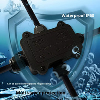 Boîtier de jonction étanche IP68 modèle M16, revêtement en poudre, extérieur, ignifuge, ABS, éclairage public, boîtier d'instruments électroniques