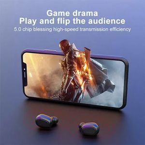 Top Selling Portable Earbuds Super Bass <b>Gaming</b> Headphone Build-in Cable TWS Earphone LED Display Earphone - Product Image 3