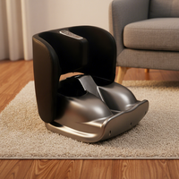 Masseur électrique vibrant pour pieds et jambes avec chaleur, pétrissage profond et massage par roulement, contrôle de la minuterie pour la maison et le bureau - Soulage les pieds fatigués