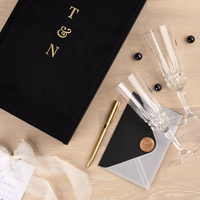 Boîtes cadeaux vides en velours noir de luxe avec logo en feuille d'or personnalisé, pour bouteilles de champagne, whisky, vin, emballage rigide en verre, boîte cadeau en daim