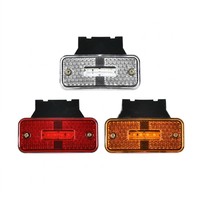 Feu de position latéral LED, réflecteur nid d'abeille, bande COB, fixation par clip, blanc, rouge, ambre, 12V 24V, camion, remorque, fourgonnette, poids lourd, étanche