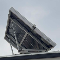 Traqueur solaire pour montage sur toit de voiture/véhicule, petit traqueur solaire à double axe suivi automatique du soleil par capteur de lumière support en aluminium