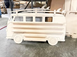 OEM ODM Vintage Bus Decor Playroom Toy Display Montado en la pared Cubbies Estante para niños pequeños Idea de regalo de Navidad Juguete Cofre Organizador - Product Image 6