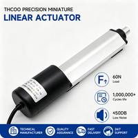 Mini actionneur linéaire électrique DC12V, course de 100 mm, tige télescopique en alliage d'aluminium, indice de protection IP54, capacité de charge de 60N, bateau