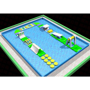 <span class=keywords><strong>Inflatable</strong></span> trở ngại tất nhiên phiêu lưu công viên nước nổi đảo - Product Image 4