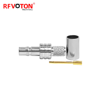 Conector Coaxial RF QMA Hembra de Latón para Cable de Cobre 8X LMR240 WTR240, Suministro de Fábrica, En Stock, Conforme RoHS