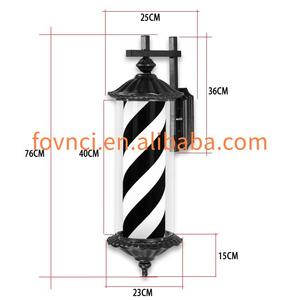 Barber Pole luz pelo giratoria salón de peluquería tienda señal LED azul rayas blanco brillante montado en la pared impermeable Barber Pole - Product Image 2