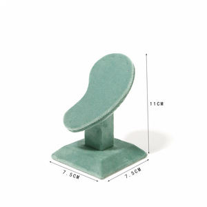 Factory Direct Green Velvet <strong>Earrings</strong> Display Stand Ear Shape Jewelry Storage <strong>Holder</strong> 6 Pairs <strong>Earrings</strong> Stud Storage Display - Product Image 4