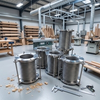 Joint d'expansion à soufflets métalliques avec tirants pour plomberie en hauteur