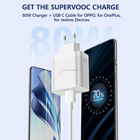 Chargeur rapide 80W avec câble USB pour Oppo Supervooc Charge 80W pour OPPO Find X5 Pro X5 X3 Neo X3 Pro Reno 11