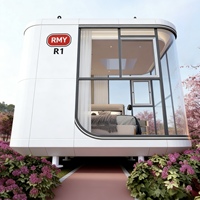 Capsule de camping préfabriquée de luxe moderne, système intelligent, alimentation solaire, pour hôtel, villa, appartement, parc