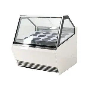 Petit présentoir réfrigérateurs vitrine de comptoir mini présentoir de crème glacée chariots de congélateur de crème glacée molle